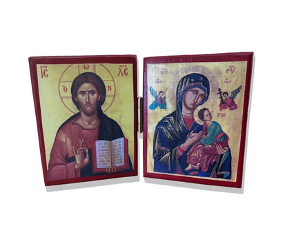 Jesus Christ and Our Lady of Perpetual Help Diptych