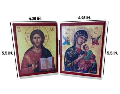 Jesus Christ and Our Lady of Perpetual Help Diptych